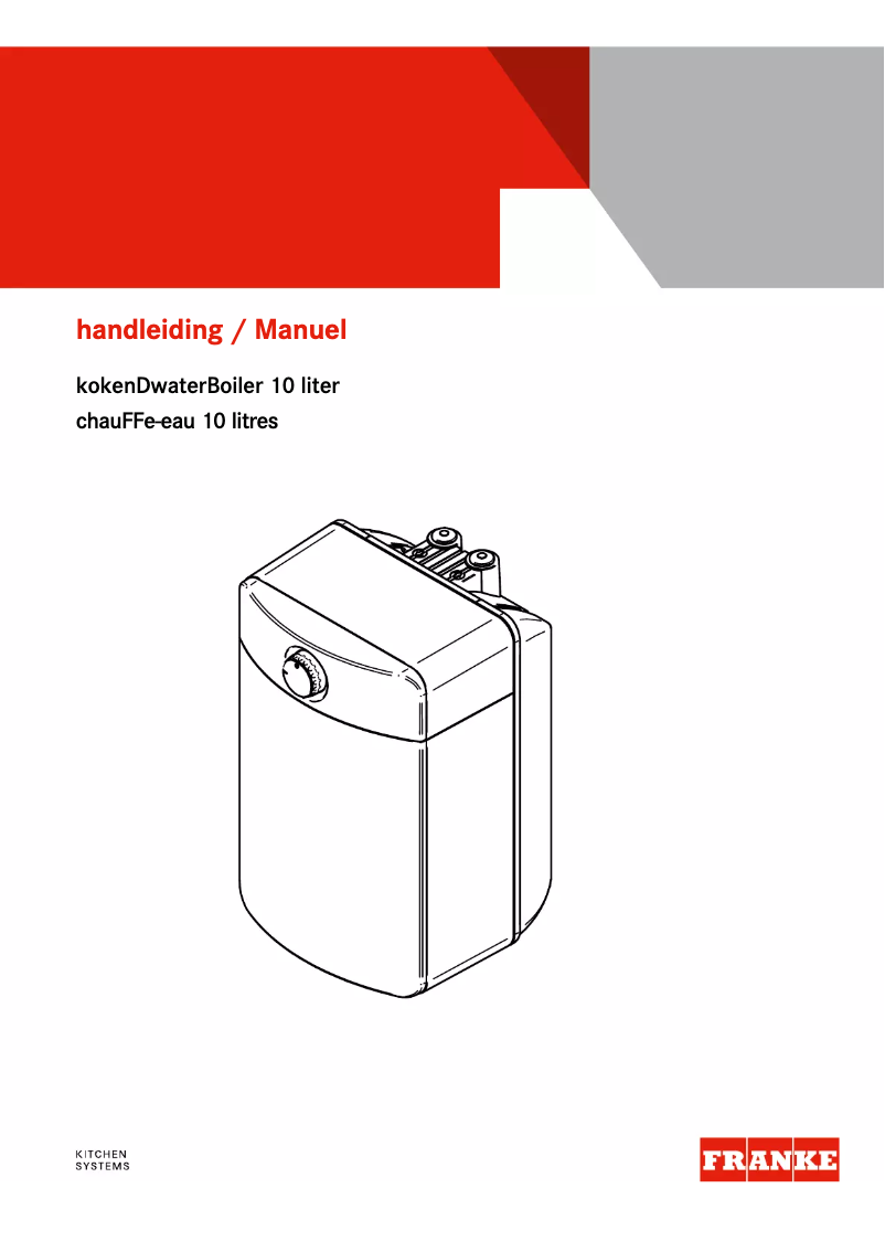 Page n°1 - Manuel utilisateur Franke 10 Liter