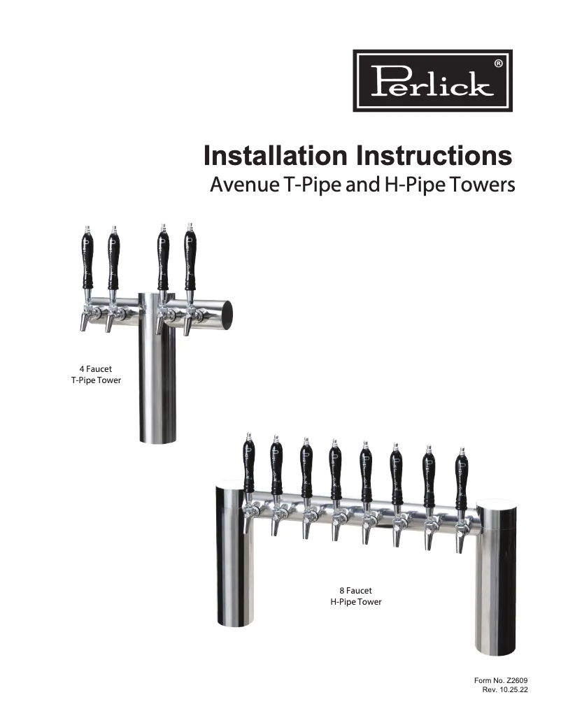 Page 1 de la notice Manuel utilisateur Perlick 4072-12QC-PO-SS