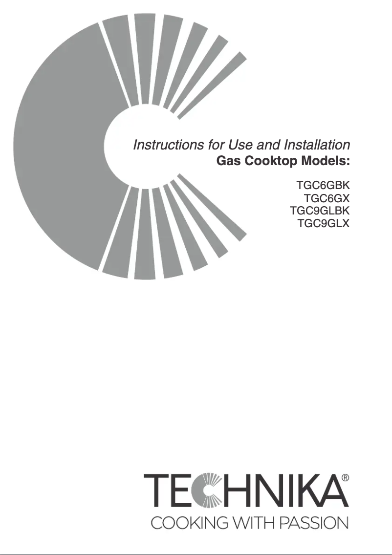 Image de la première page du manuel de l'appareil TGC9GLX