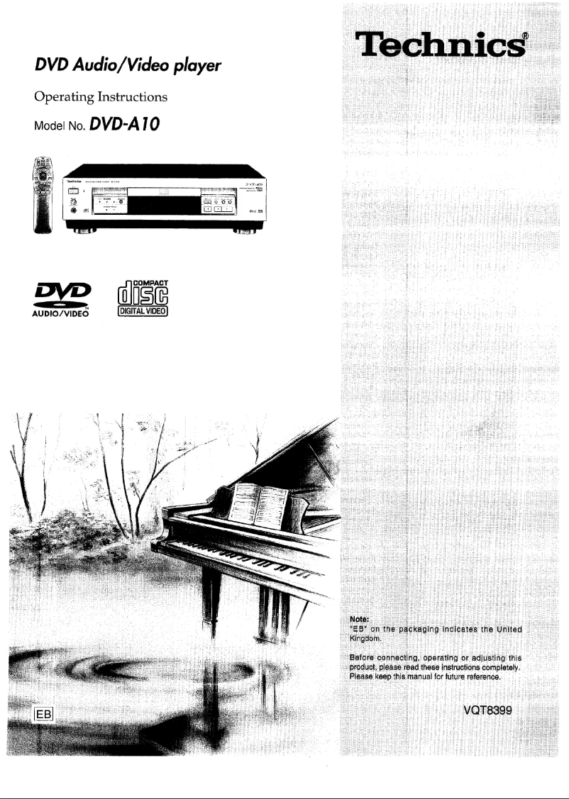Page n°1 - Manuel utilisateur Panasonic DVD-A10