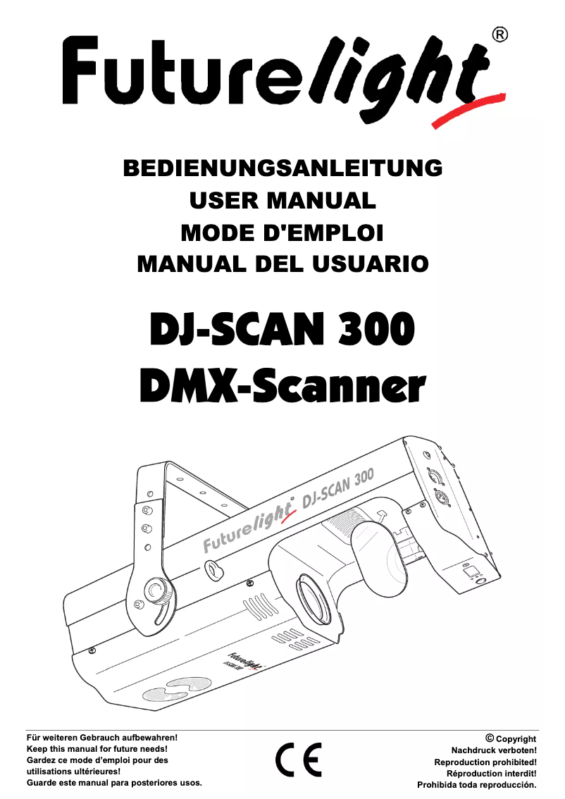 Imagen de la primera página del manual del dispositivo DJ-Scan 300