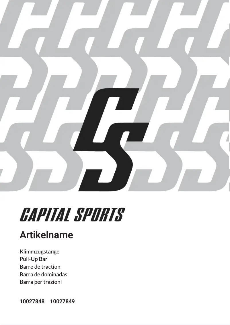 Page 1 de la notice Manuel utilisateur Capital Sports Master Grip