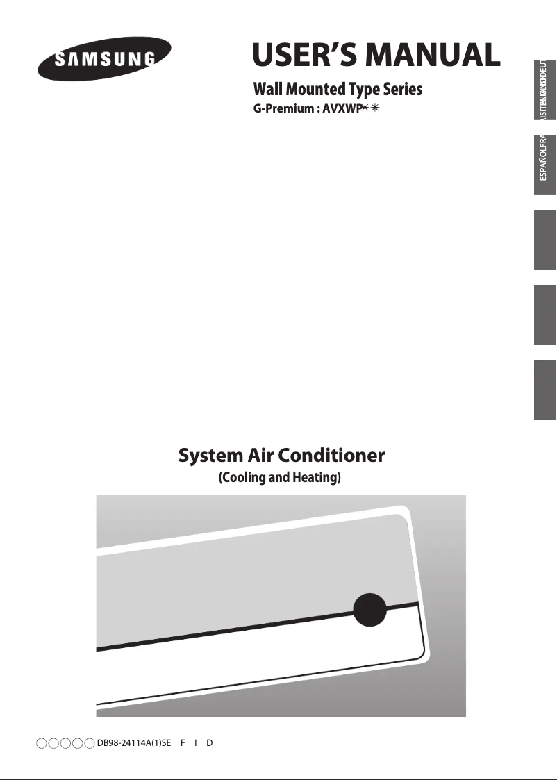 Page 1 de la notice Manuel utilisateur Samsung AVXWPH028EA
