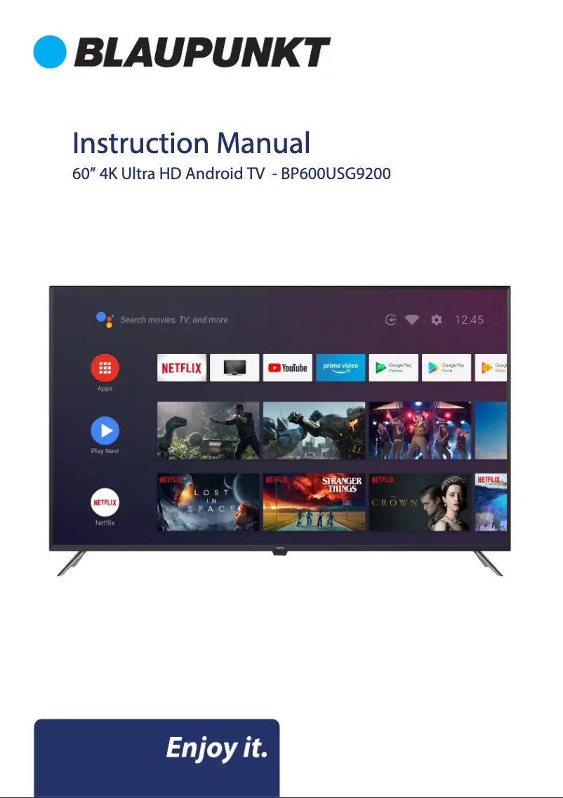 Página 1 del manual Manual de usuario Blaupunkt BP600USG9200