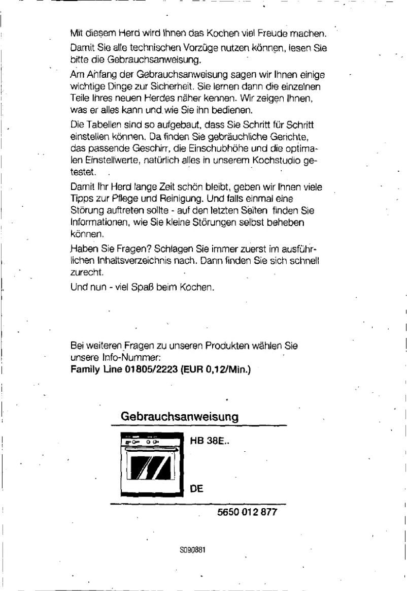 Page 1 de la notice Manuel utilisateur Siemens HB38E77