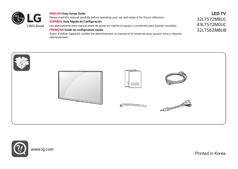 Página 1 del manual Manual de usuario LG 43LT572M