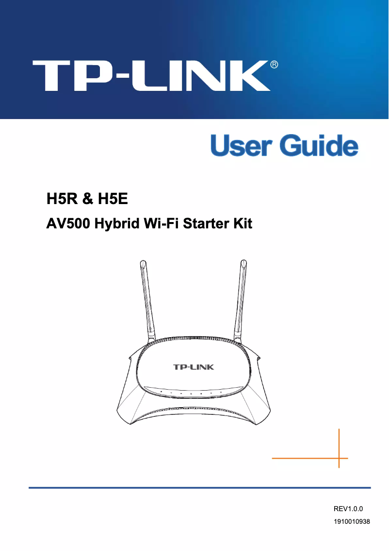 Page n°1 - Mode d'emploi TP-Link H5 KIT