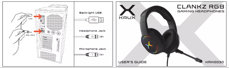 Page n°1 - Manuel utilisateur KRUX Clankz RGB