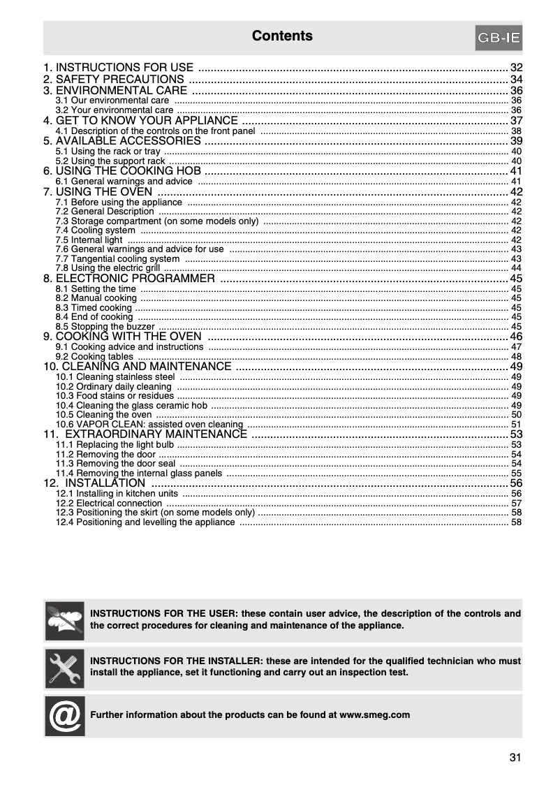 Image de la première page du manuel de l'appareil CO68CMP9
