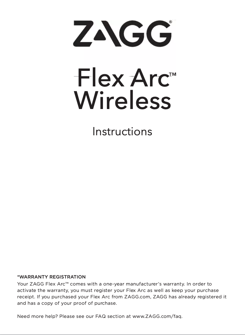 Image de la première page du manuel de l'appareil Flex Arc