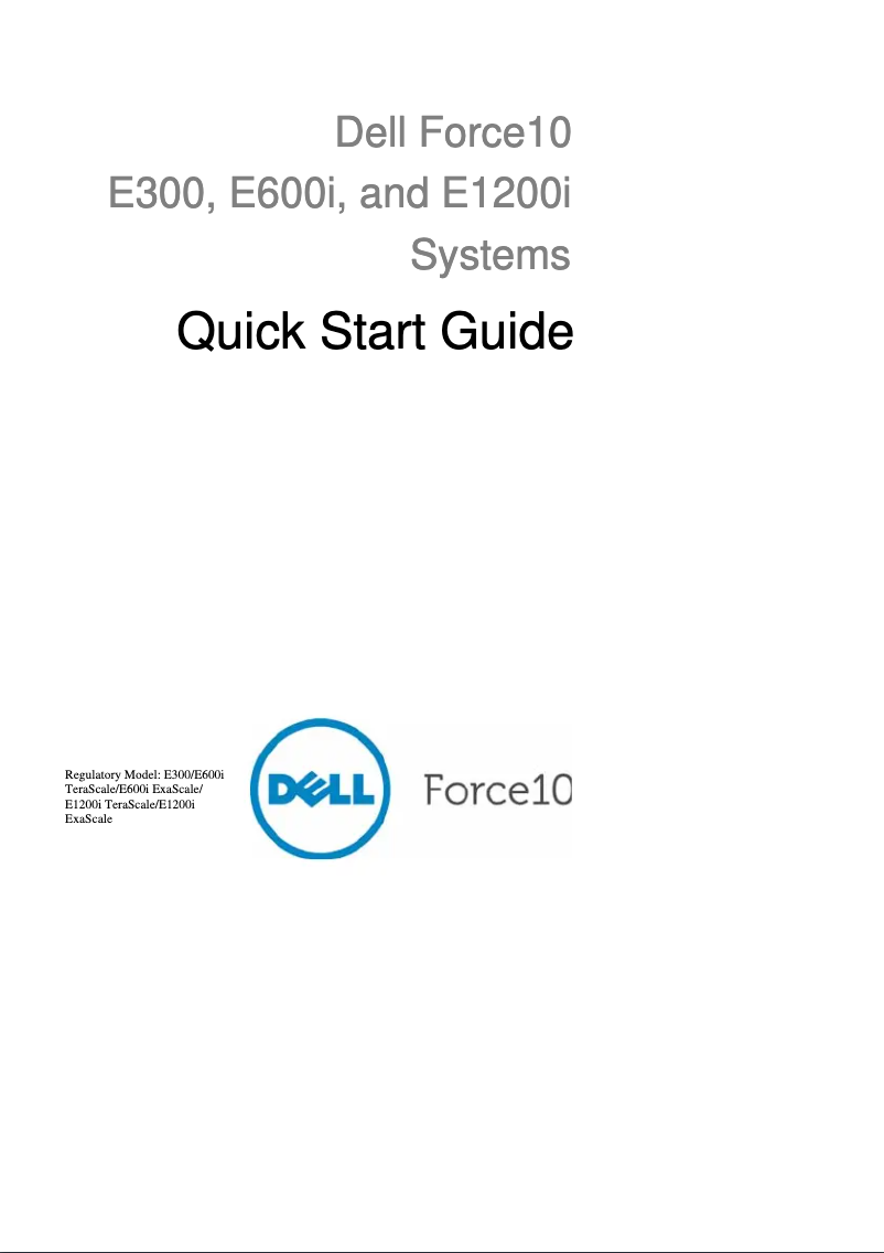 Page n°1 - Guide d'installation Dell Force10 E300