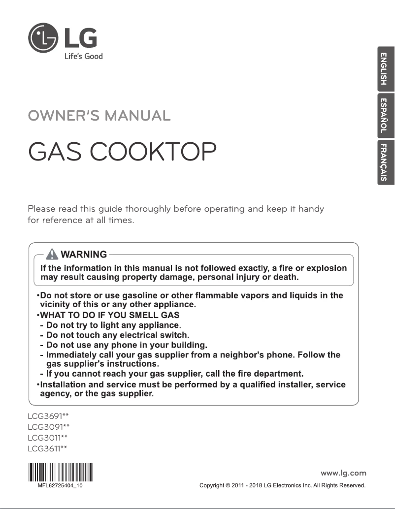 Página 1 del manual Manual de usuario LG LCG3611ST