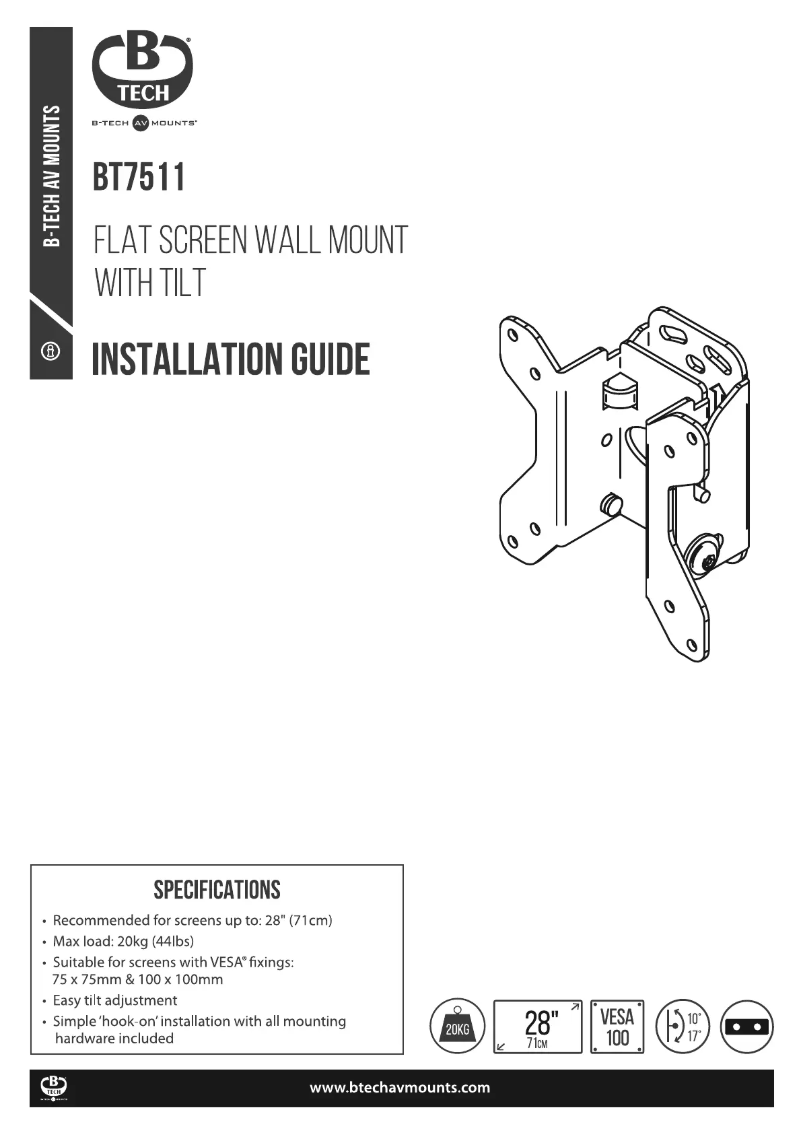 Page 1 de la notice Guide d'installation B-Tech BT7511