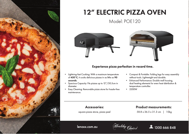 Page n°1 - Fiche technique Healthy Choice POE120