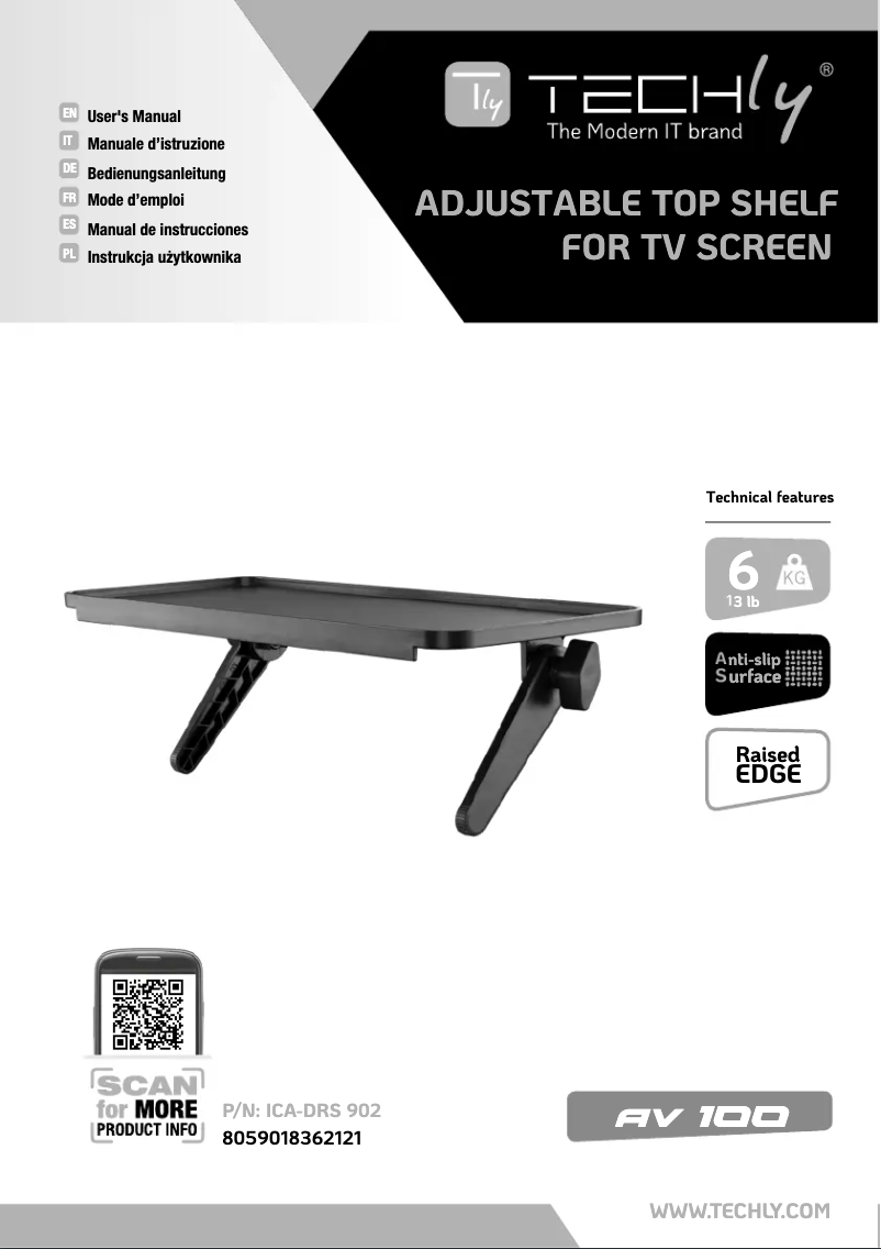 Page n°1 - Manuel utilisateur Techly ICA-DRS 902