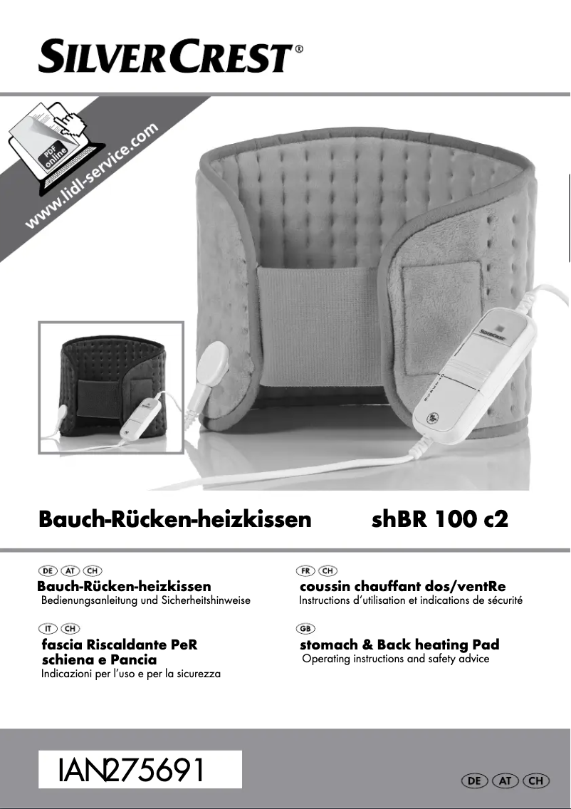 Image de la première page du manuel de l'appareil SHBR 100 C2