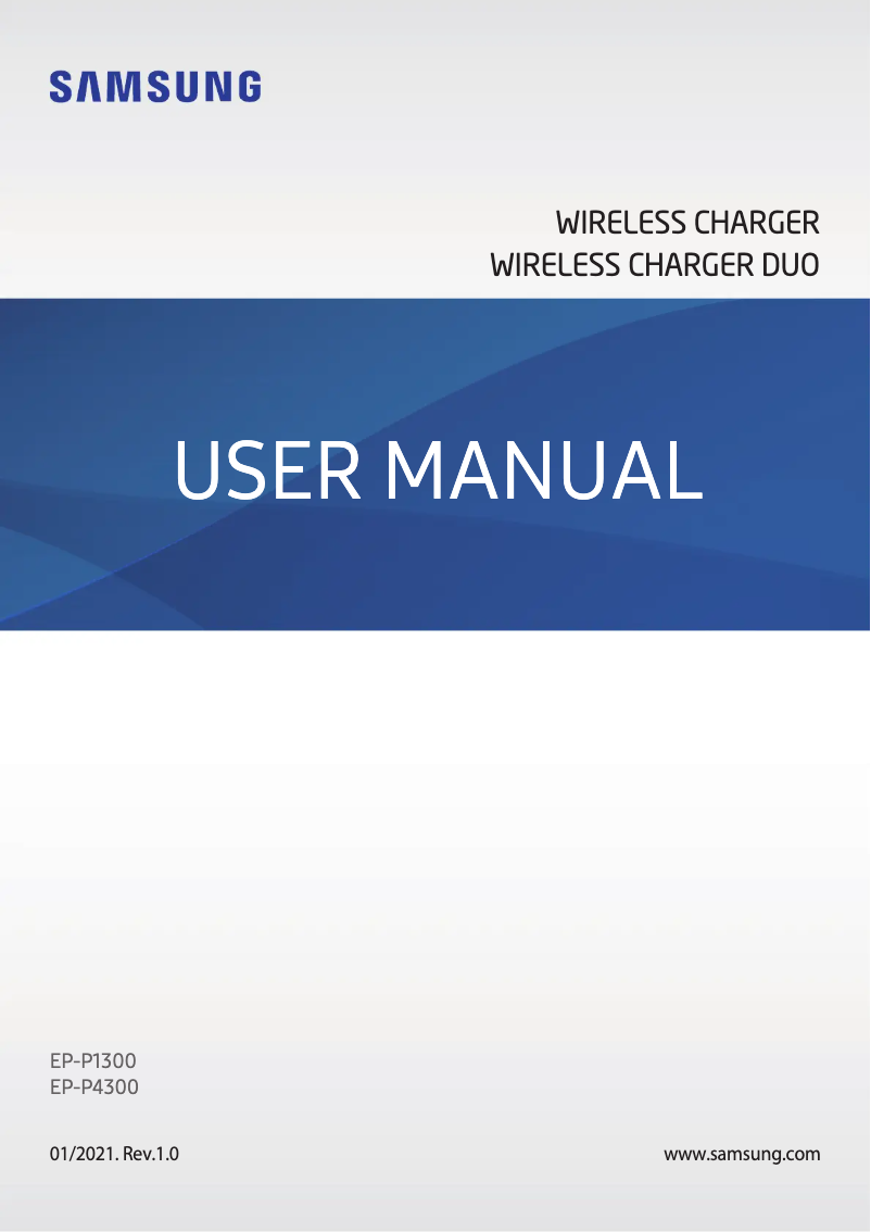 Page n°1 - Manuel utilisateur Samsung EP-P4300