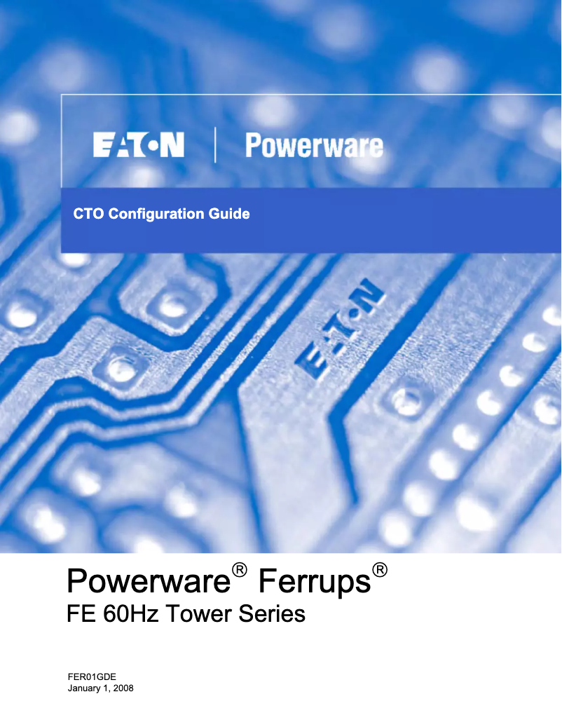 Page n°1 - Manuel utilisateur Eaton FE1.15KVA