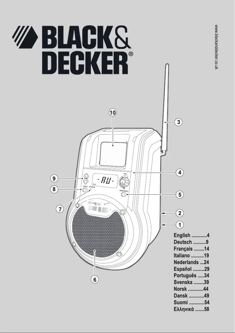 Página 1 del manual Manual de usuario Black & Decker BD18RC