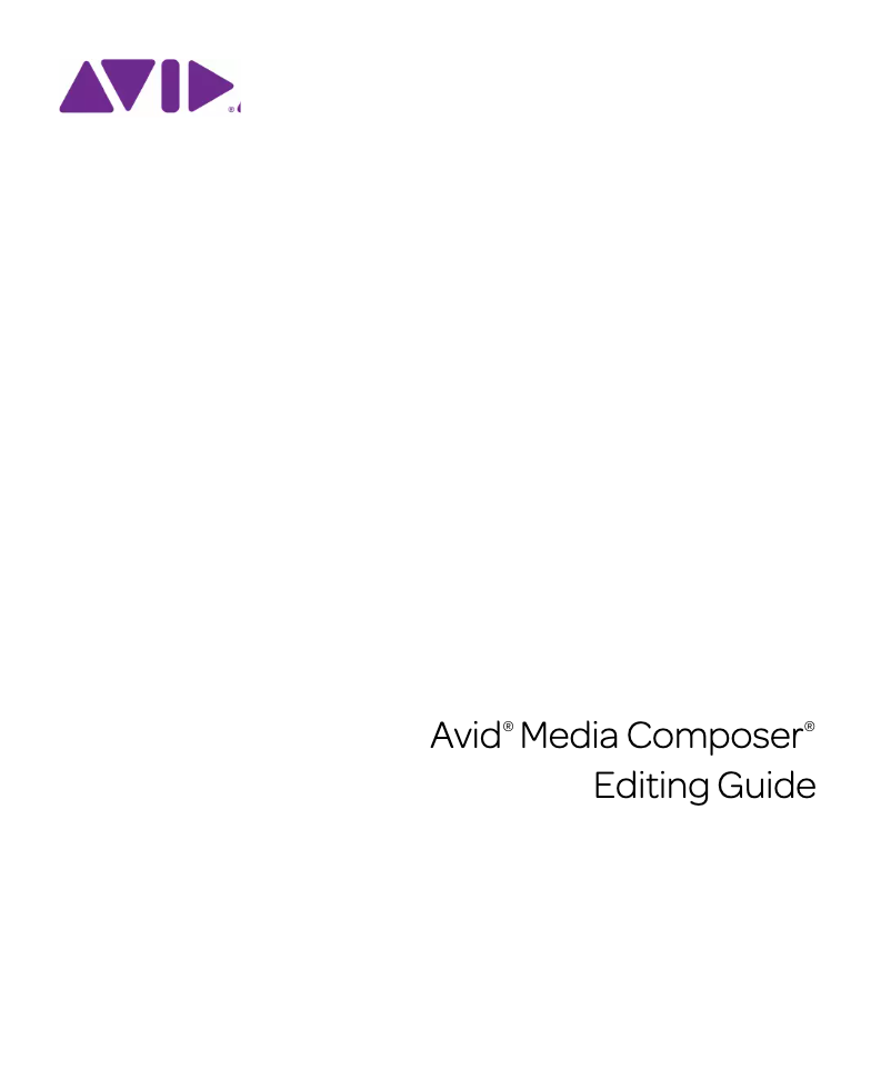 Page 1 de la notice Manuel utilisateur Avid Media Composer 7