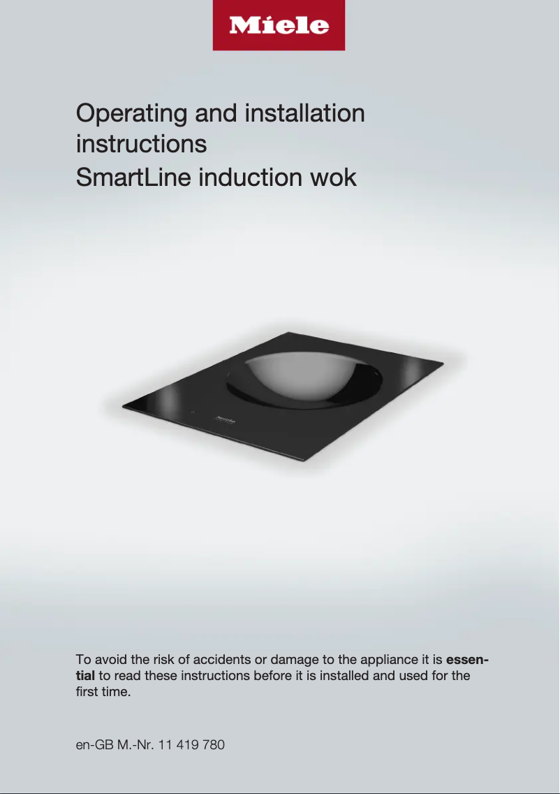 Page 1 de la notice Guide d'installation Miele SmartLine CS 7641 FL