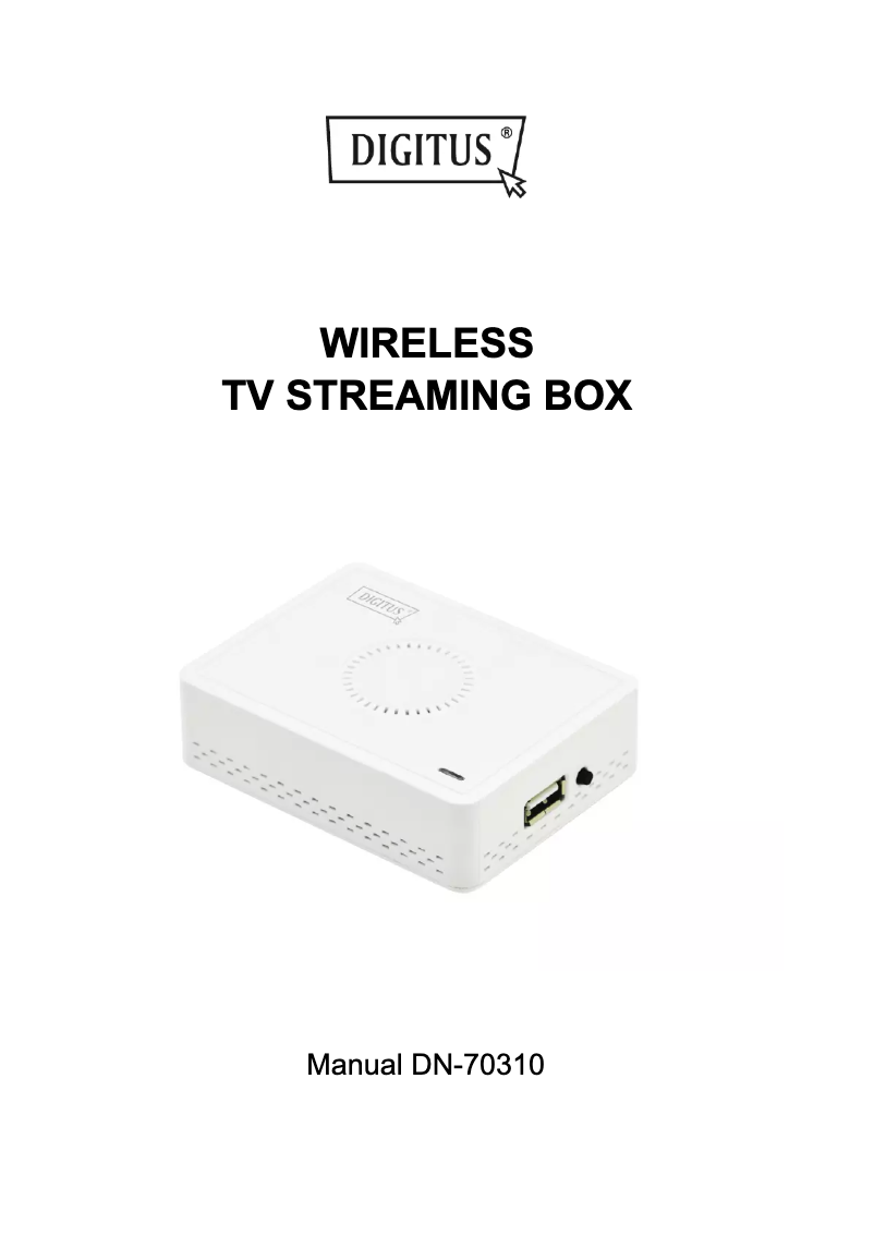 Page 1 de la notice Manuel utilisateur ASSMANN Electronic Wireless Streaming Box