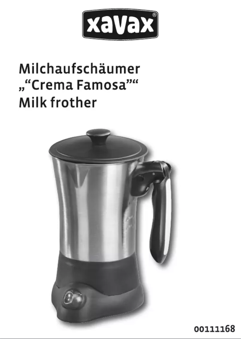 Image de la première page du manuel de l'appareil Crema Famosa 111168