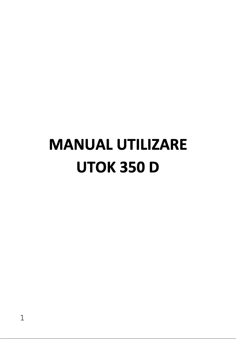 Page 1 de la notice Manuel utilisateur UTOK 350D