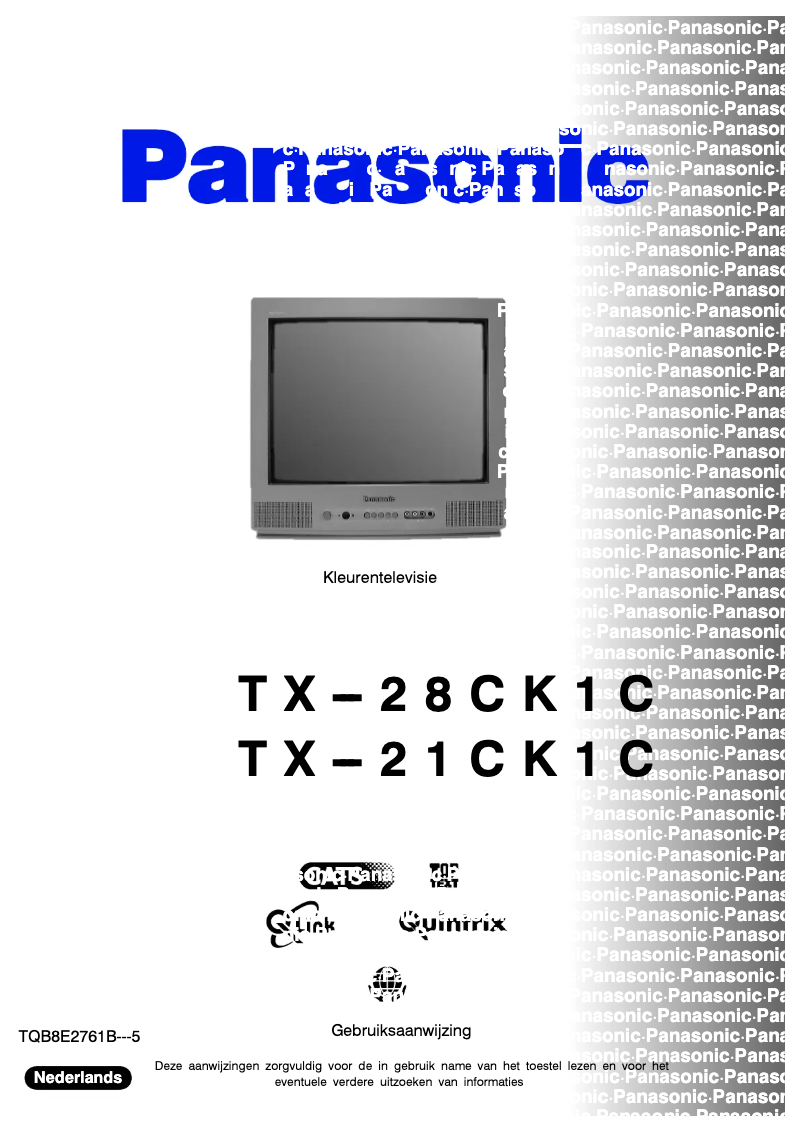 Page 1 de la notice Manuel utilisateur Panasonic TX-21CK1C