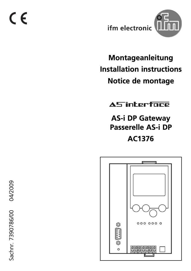 Página 1 del manual Manual de usuario IFM AC1376