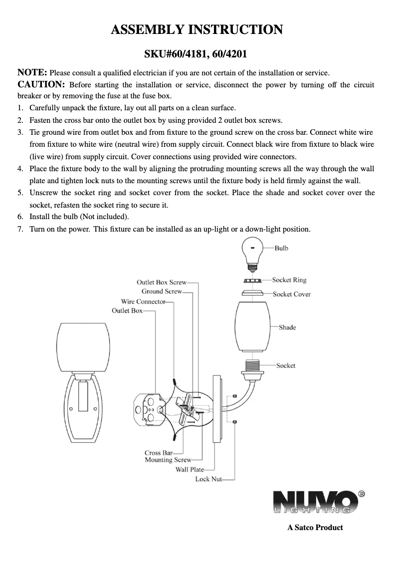 Page n°1 - Manuel utilisateur NUVO Helium 60/4181