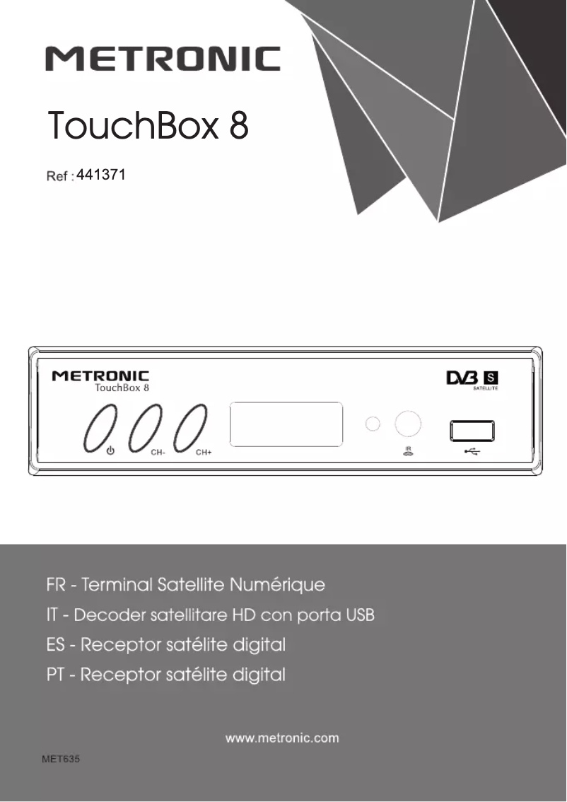 Page 1 de la notice Manuel utilisateur Metronic TouchBox 8