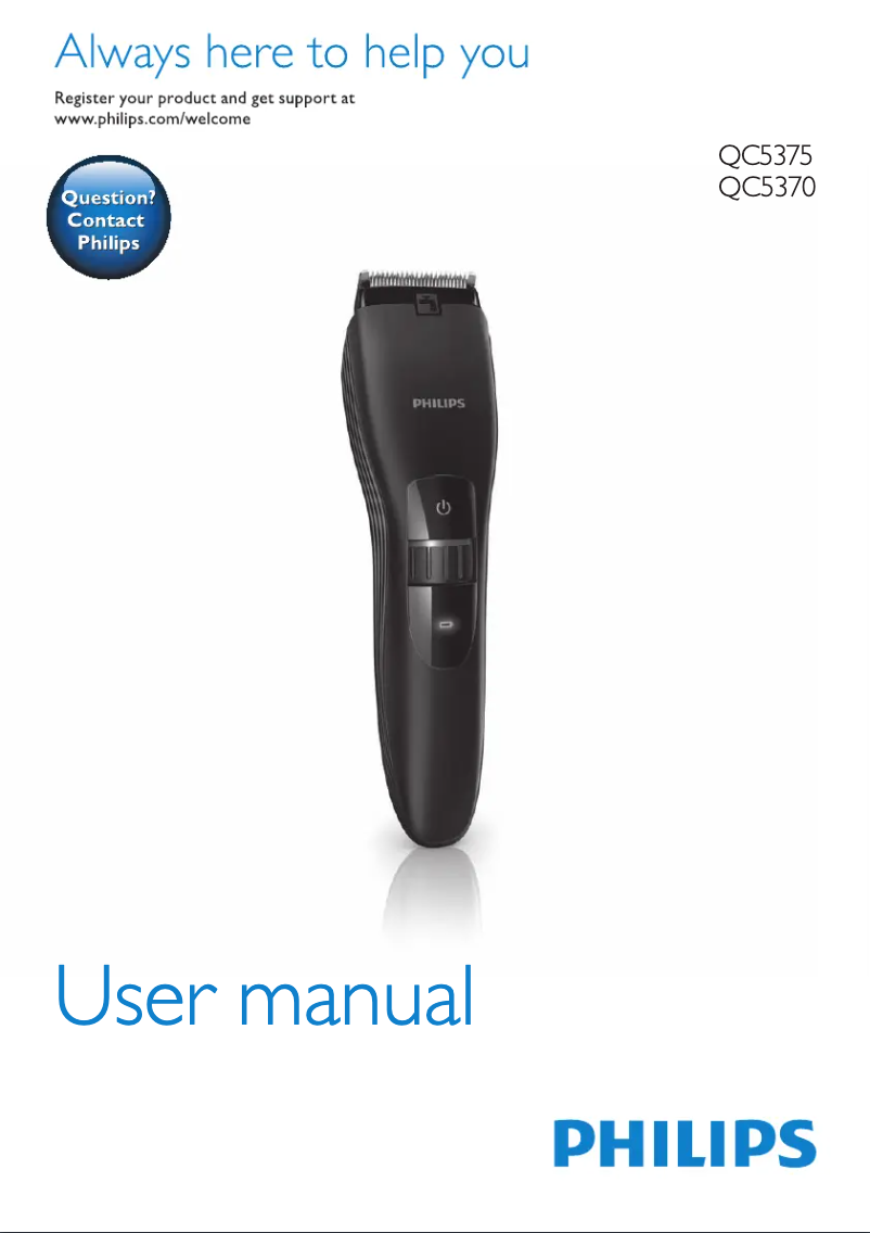Page n°1 - Manuel utilisateur Philips Series 5000 QC5370