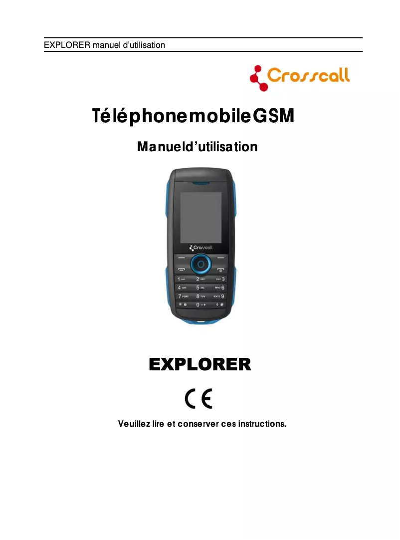 Image de la première page du manuel de l'appareil Explorer