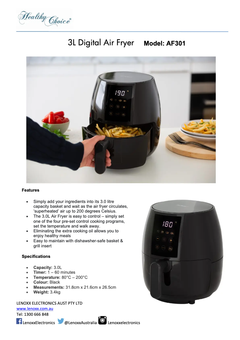 Image de la première page du manuel de l'appareil AF301