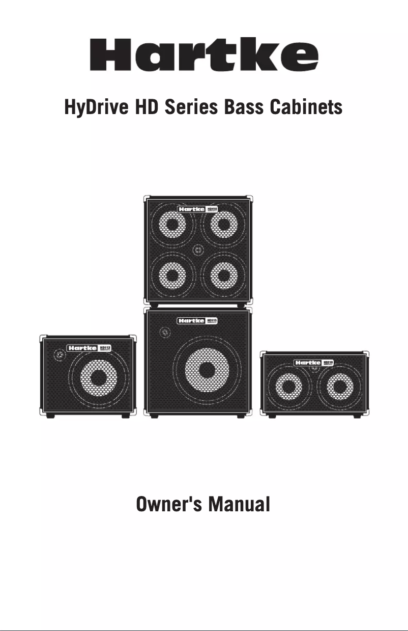 Page 1 de la notice Manuel utilisateur Hartke HD112