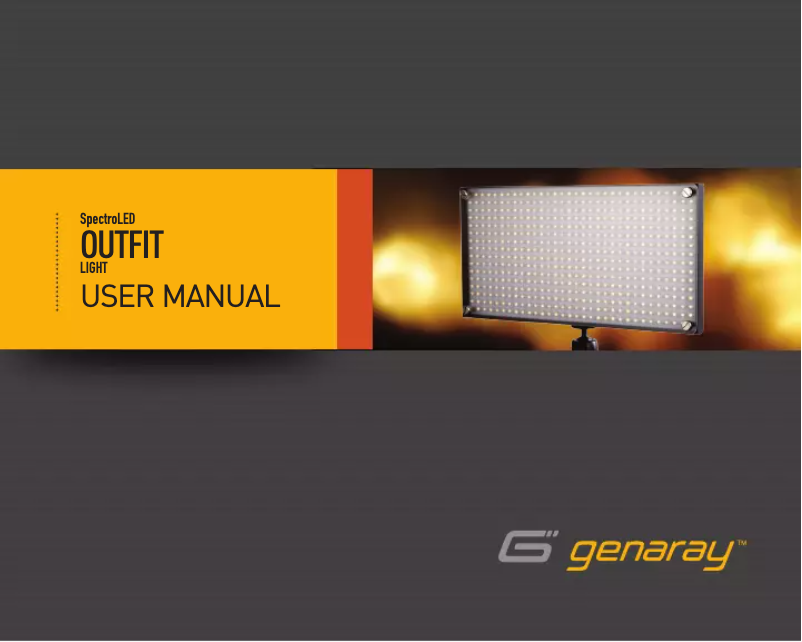Page n°1 - Manuel utilisateur Genaray Spectro LED Outfit 500