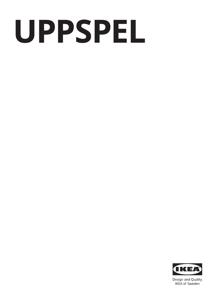 Página 1 del manual Manual de usuario Ikea UPPSPEL 505.432.50