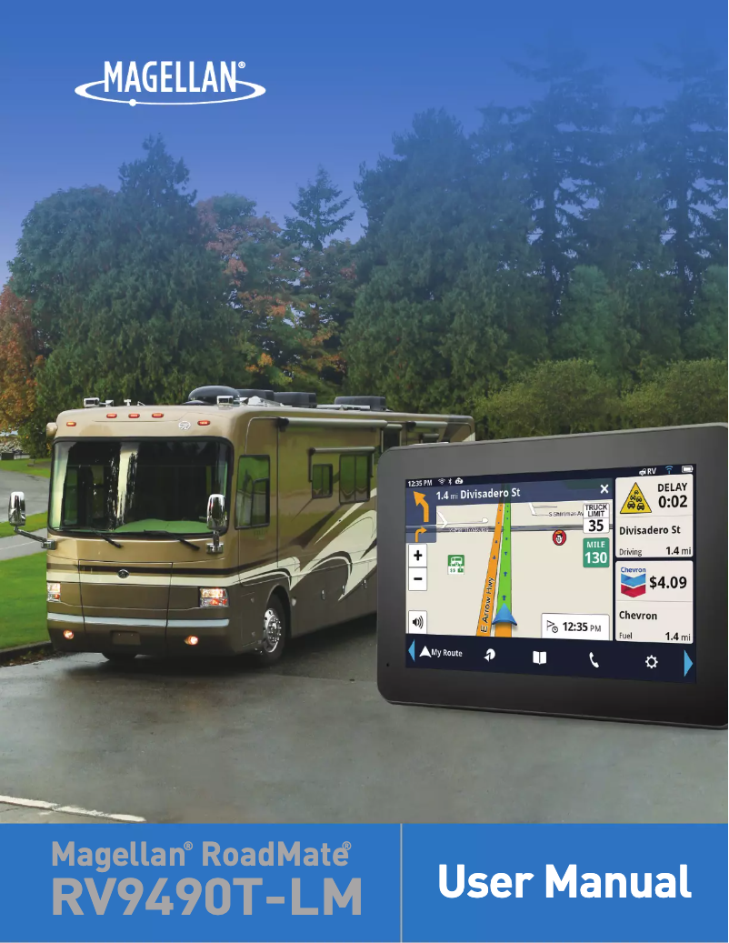 Image de la première page du manuel de l'appareil RoadMate RV9490T-LMB