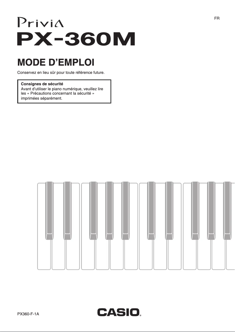 Image de la première page du manuel de l'appareil Privia PX-360
