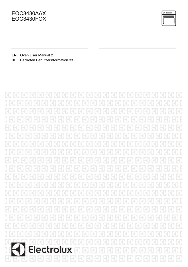 Page n°1 - Manuel utilisateur Electrolux EOC3430AAX