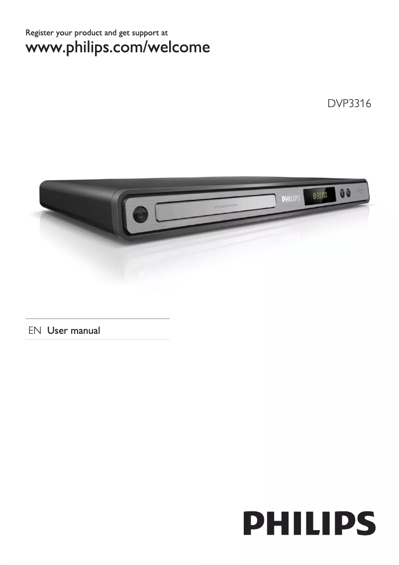 Page 1 de la notice Manuel utilisateur Philips DVP3316