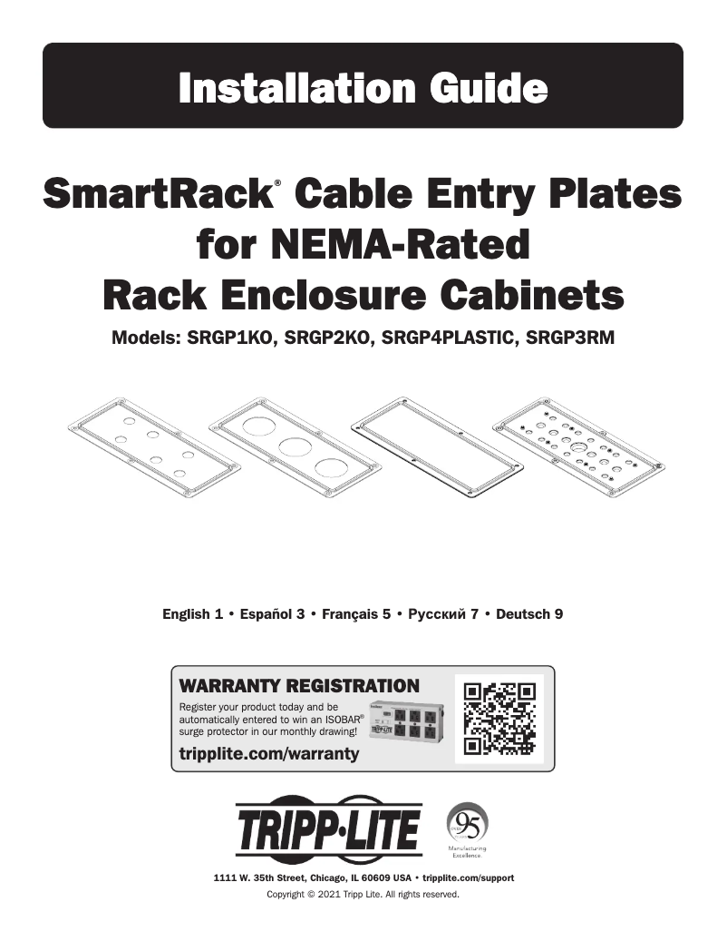 Página 1 del manual Manual de usuario Tripp Lite SRGP3RM