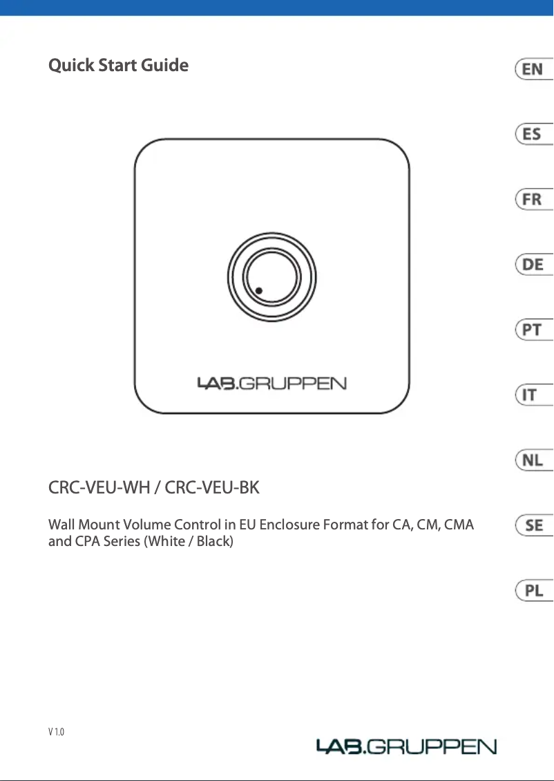 Imagen de la primera página del manual del dispositivo CRC-VEU-WH