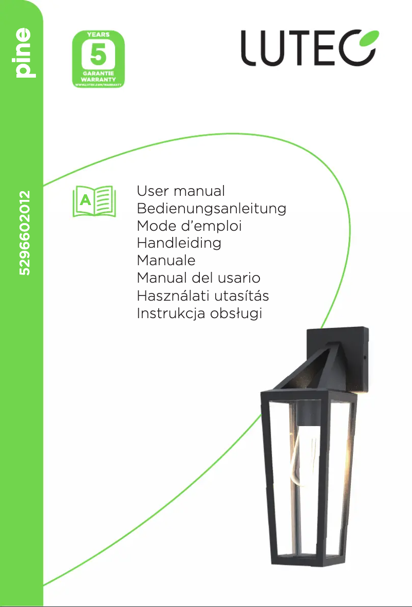 Page n°1 - Manuel utilisateur Lutec Pine