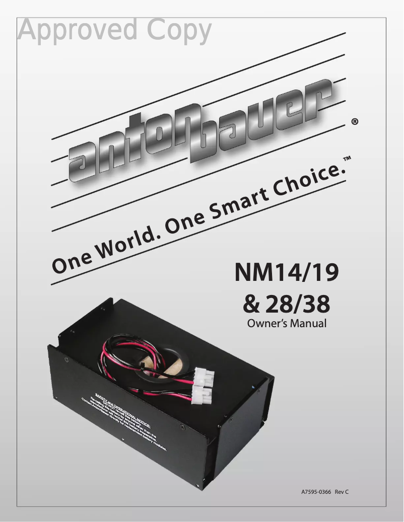 Page 1 de la notice Manuel utilisateur Anton/Bauer NM 19