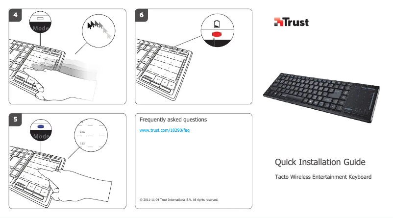 Image de la première page du manuel de l'appareil Tacto 18299