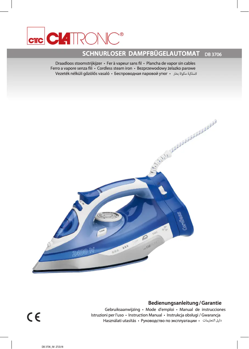 Page 1 de la notice Mode d'emploi Clatronic DB 3706