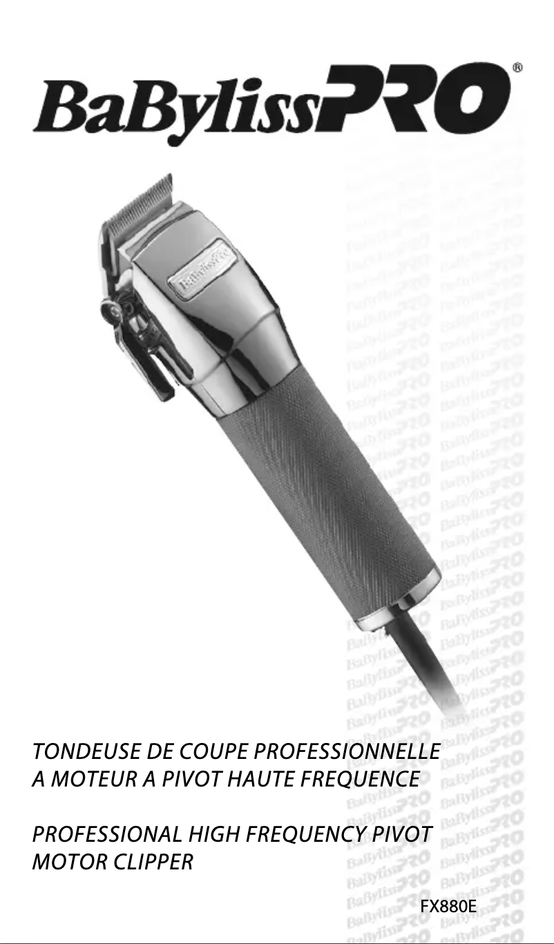 Page n°1 - Manuel utilisateur BaByliss FX880E