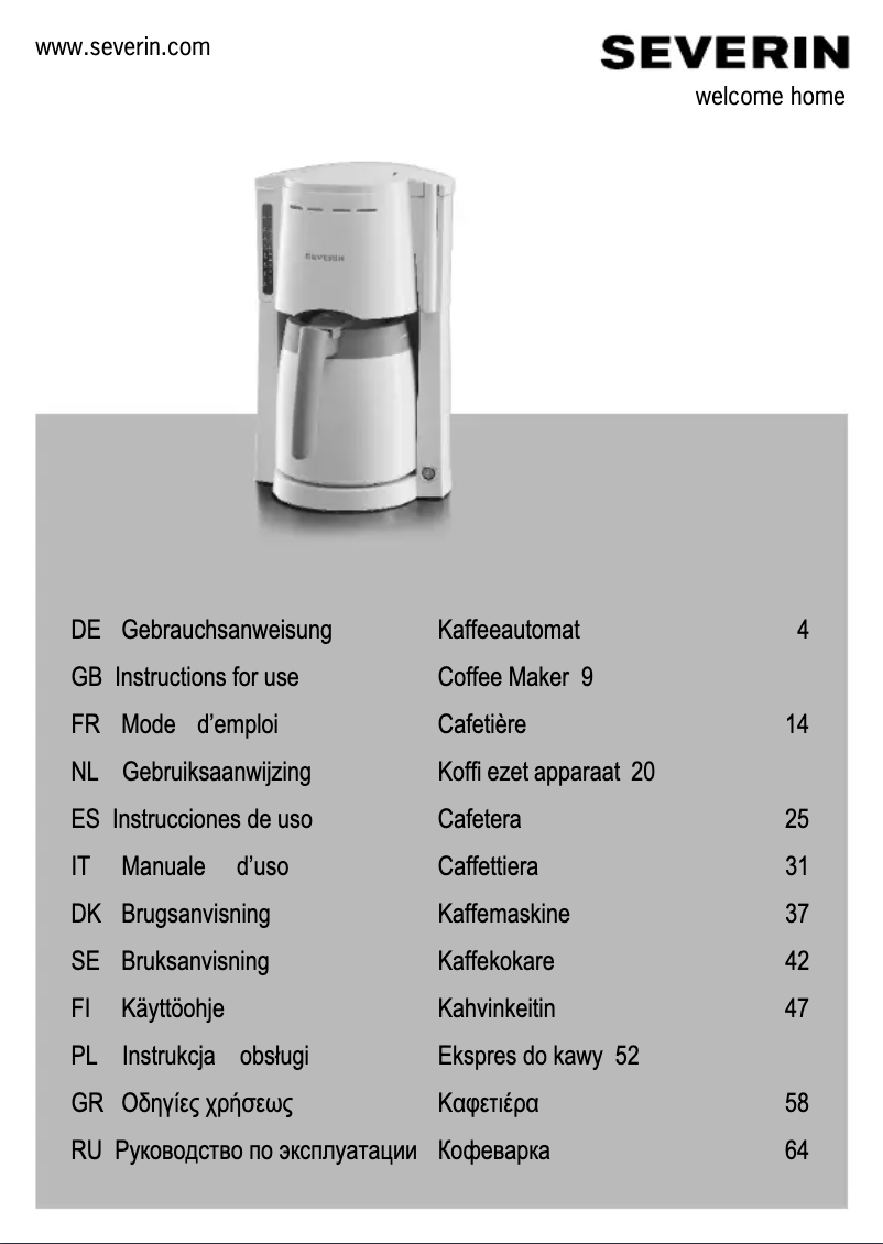 Image de la première page du manuel de l'appareil KA 9485